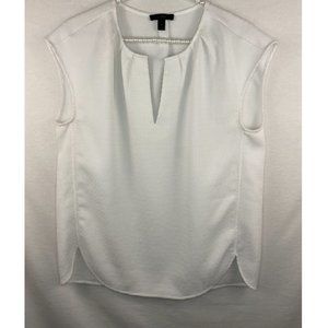 J.Crew Top White Sleeveless Size 8 V-Neck